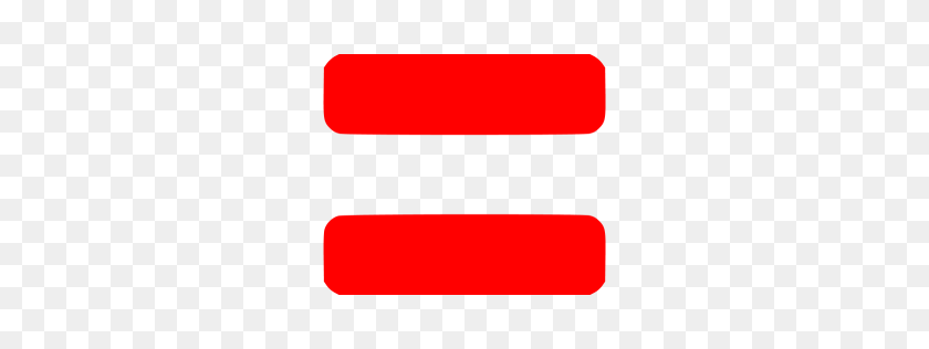 256x256 Значок Красный Знак Равенства - Знак Равенства Png