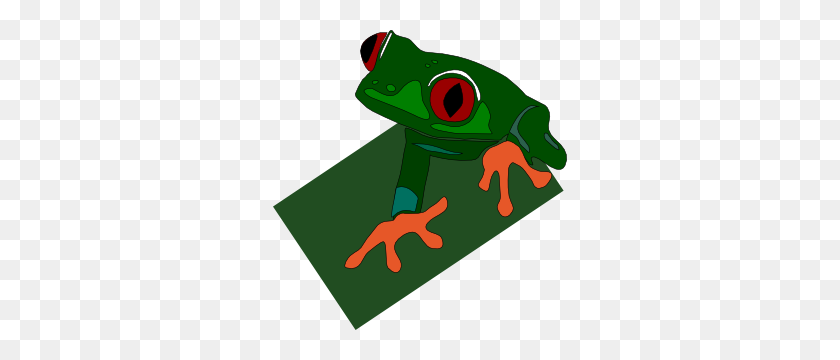 294x300 Red Eyed Frog Clip Art - Toad Clipart Black And White