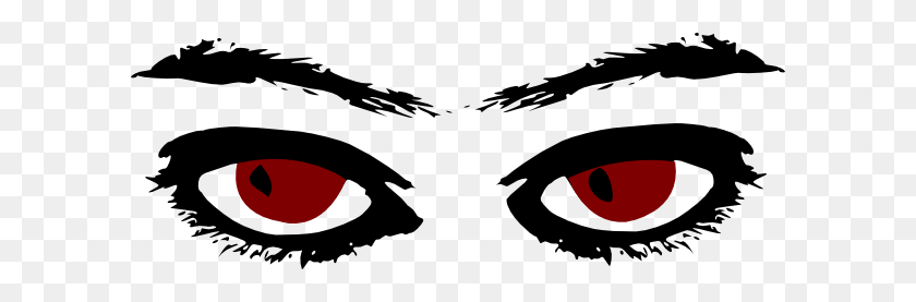 600x217 Red Eyes Clip Art - Red Eyes PNG