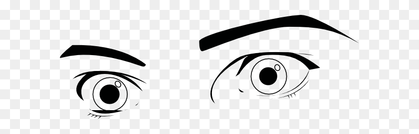 600x210 Red Eyes Clipart Wide Eye - Eyes Closed Clipart