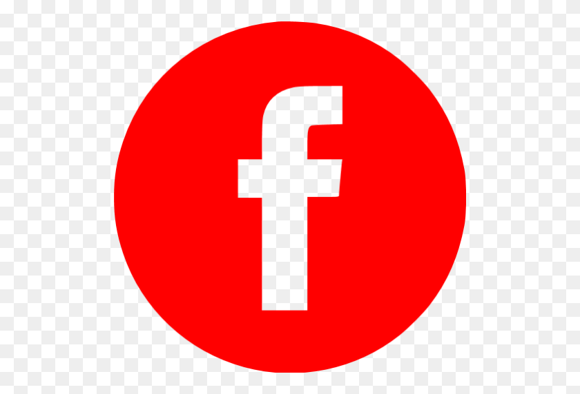 512x512 Red Facebook Icon - Red Circle PNG Transparent