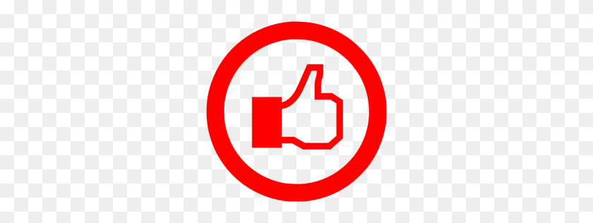 256x256 Red Facebook Like Icon - Facebook Like Icon PNG