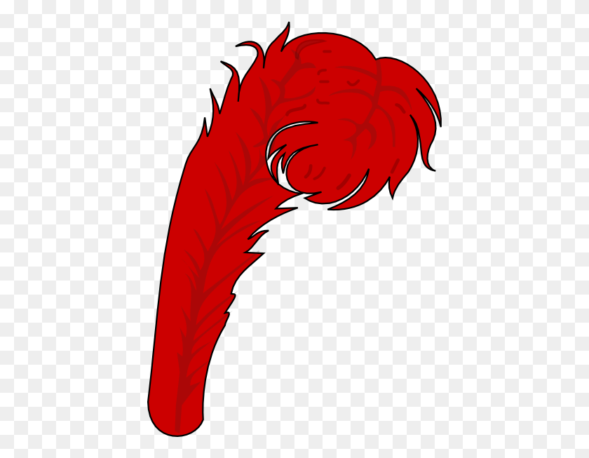 420x593 Red Feather Clip Art - Feather Clipart