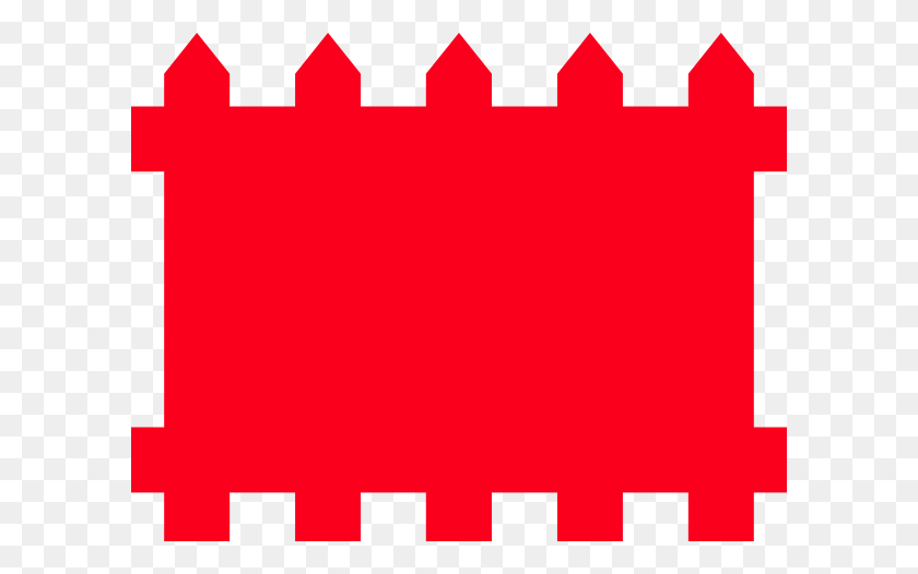 600x466 Red Fence Clip Art - Freight Train Clipart