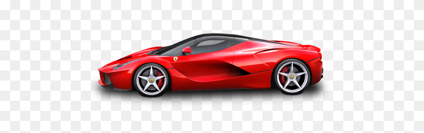 500x204 Red Ferrari Laferrari Car Png Image - Car Side PNG