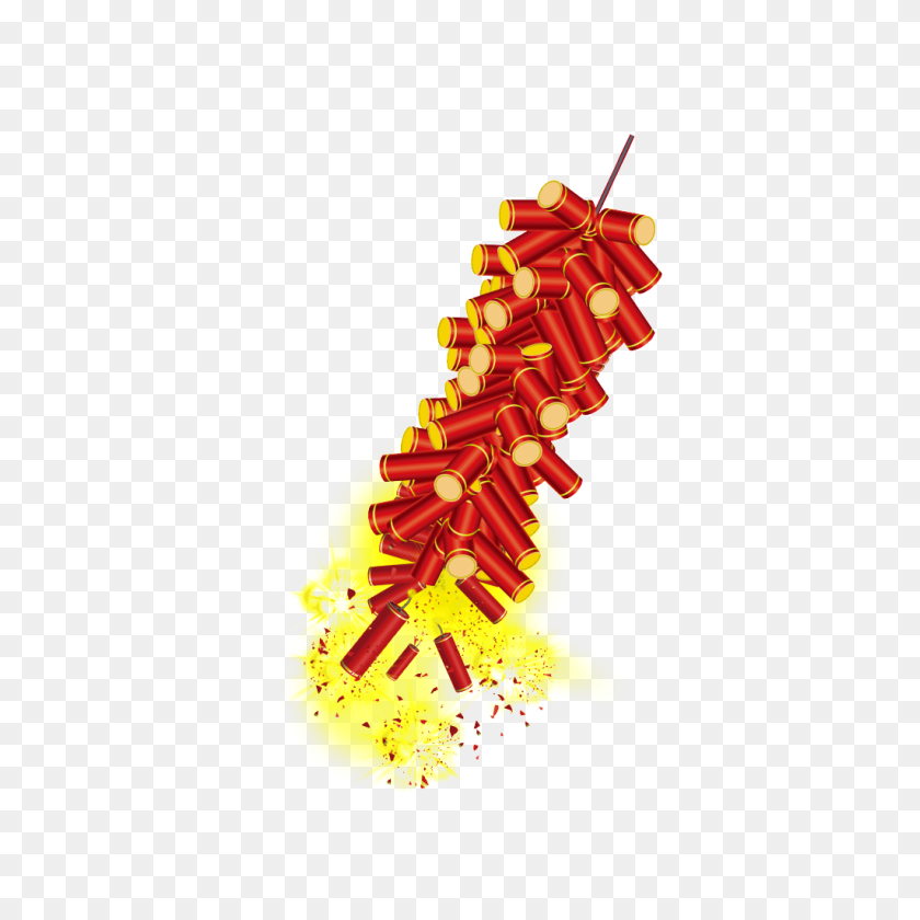1024x1024 Red Festive Firecracker Free Png Download Png Vector - Firecracker PNG