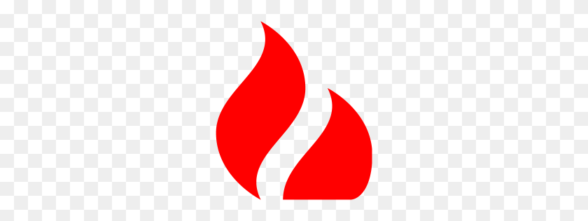 256x256 Значок Красный Огонь - Огонь Прозрачный Png