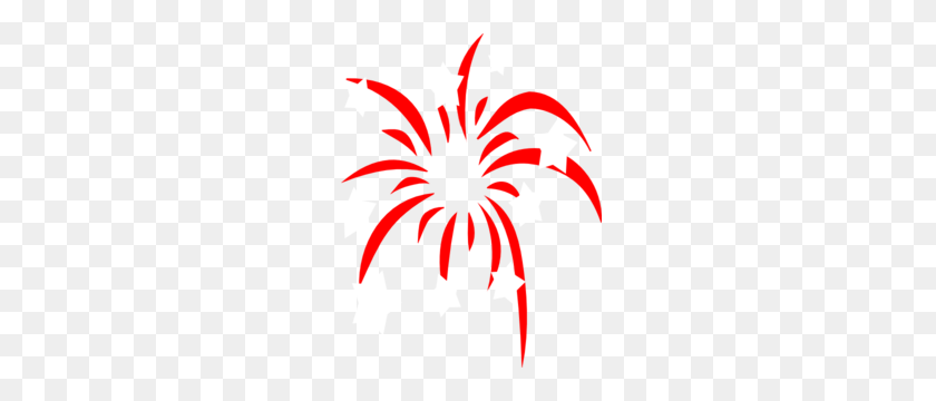 240x300 Red Fireworks With White Stars Clip Art - Fire Works PNG