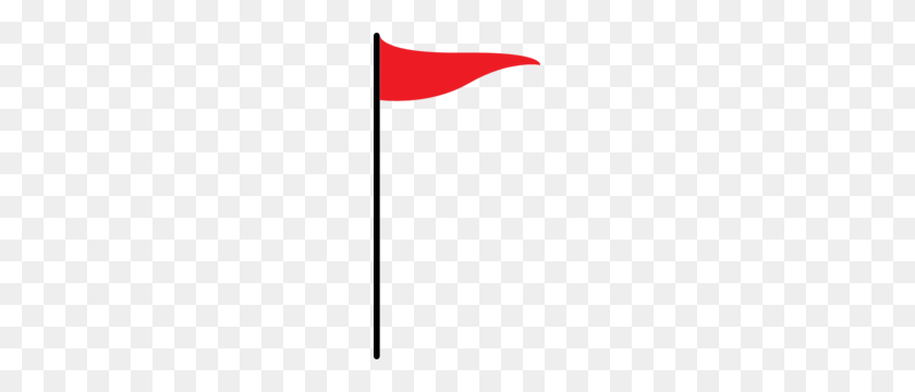 153x300 Red Flag Clip Art - Pennant Flags Clipart