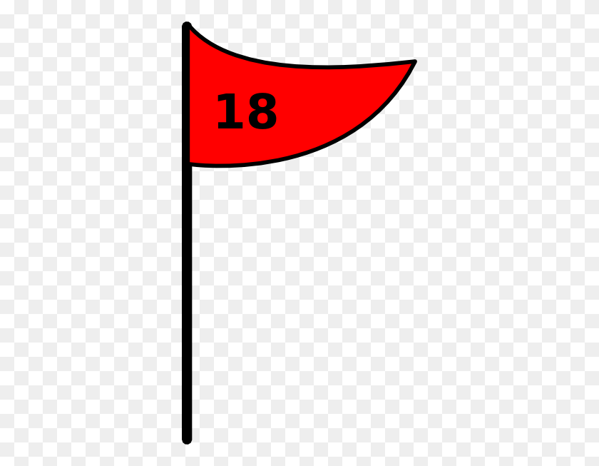 330x593 Red Flag Clip Art - Golf Flag Clipart