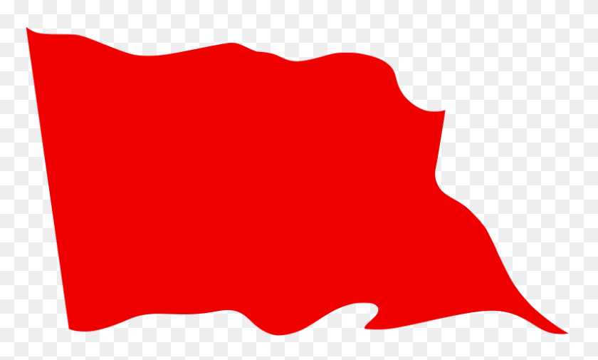 800x457 Clipart De Bandera Roja - Clipart Resbaladizo