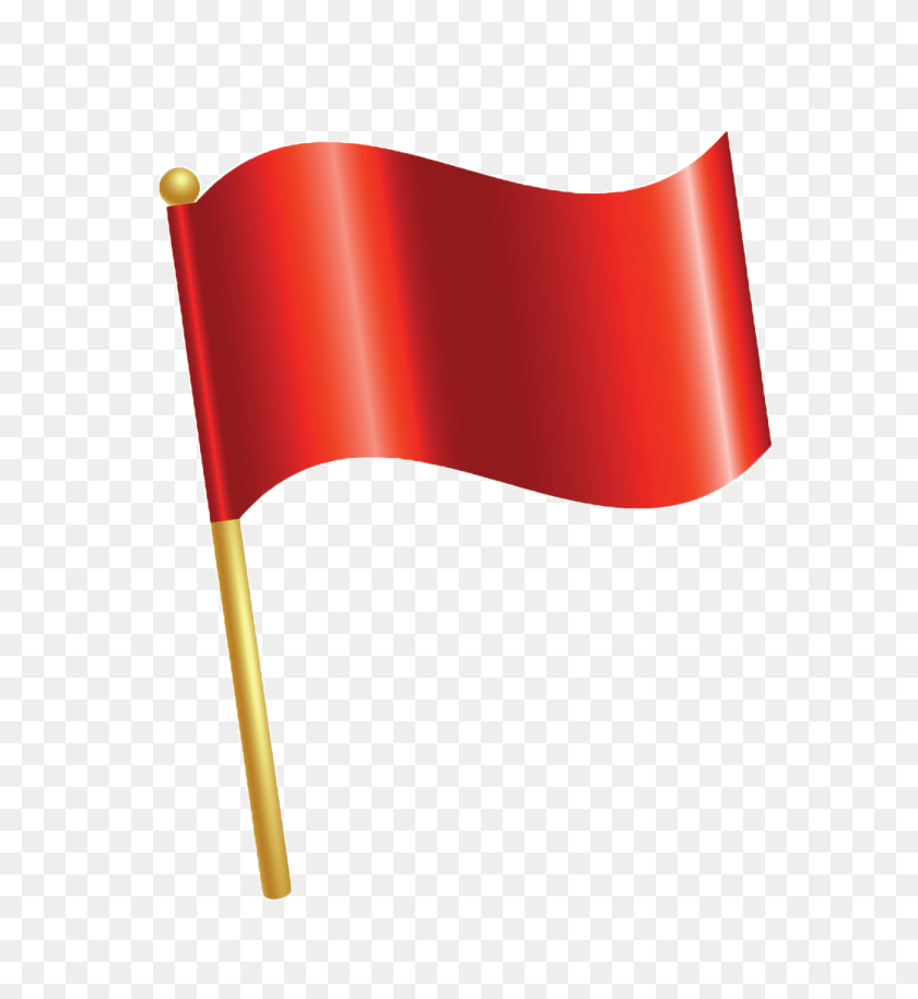 1050x1150 Red Flag Clipart - Flag Pole Clipart