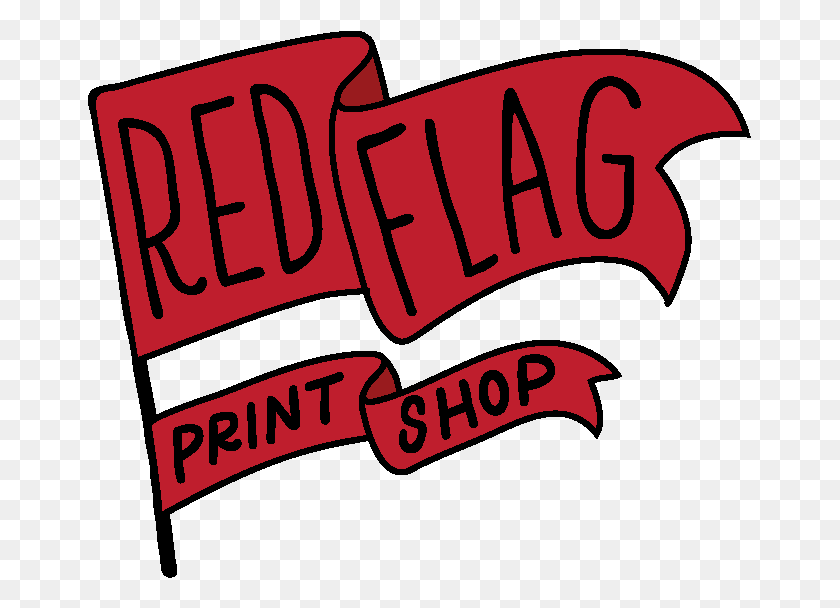 665x548 Red Flag Imprenta - Imprenta Clipart