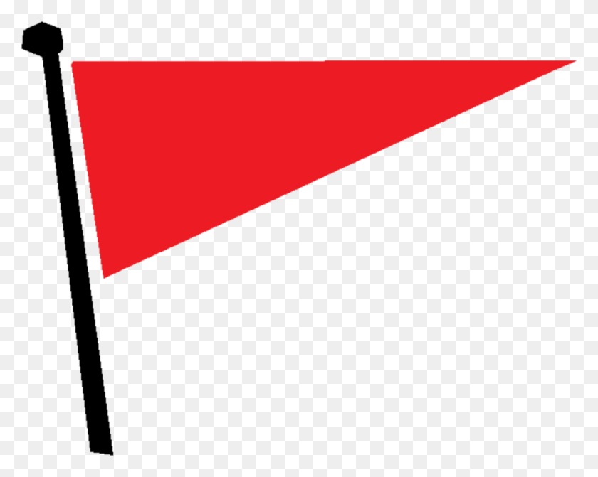 956x750 Bandera Roja Triángulo Pennon Banner - Bandera Roja Png