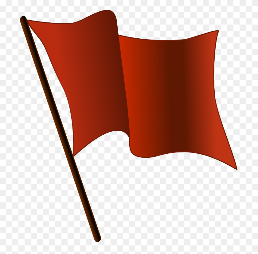 714x768 Развевающийся Красный Флаг - Клипарт Флаг Китая