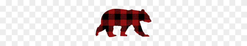 190x97 Red Flannel Bear - Flannel PNG