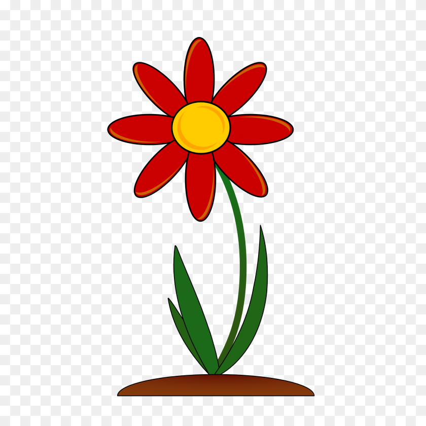1969x1969 Red Flower Border Clip Art Png - Red Flower Clipart