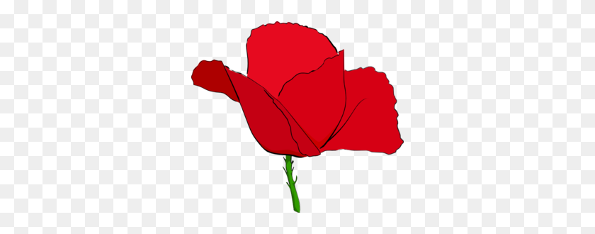 300x270 Красный Цветок Картинки - Лепесток Розы Клипарт