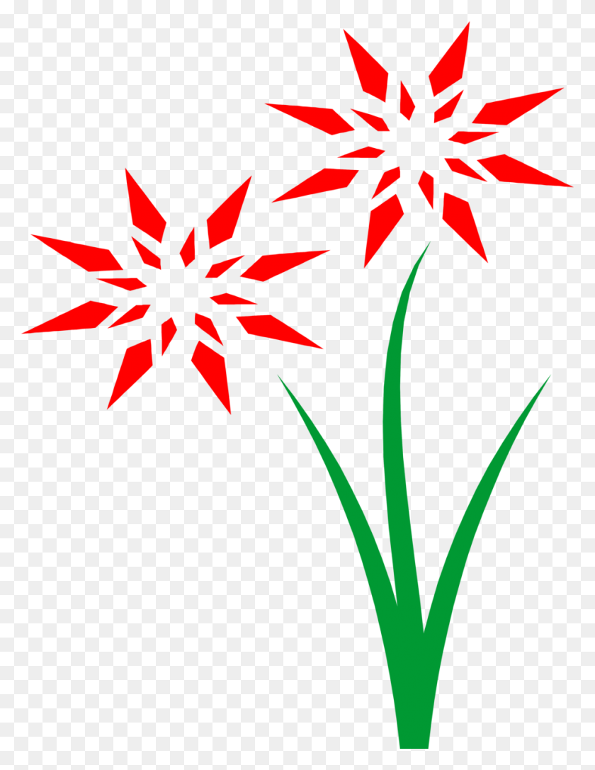958x1262 Красный Цветок Клипарт Картинки - Февраль Клипарт Бесплатно