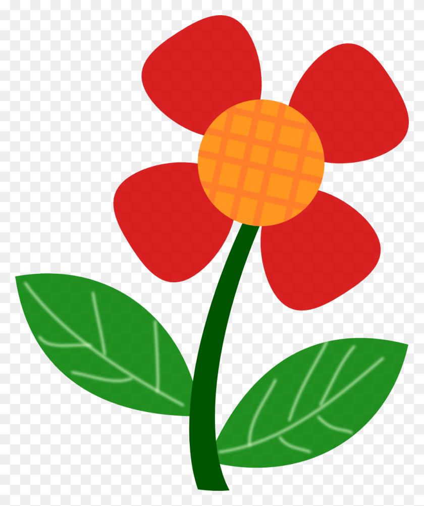 999x1207 Red Flower Clipart Images - Wildflower PNG
