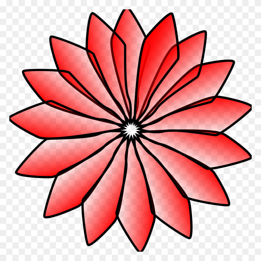 800x800 Red Flower Free Vector - Free Peony Clipart