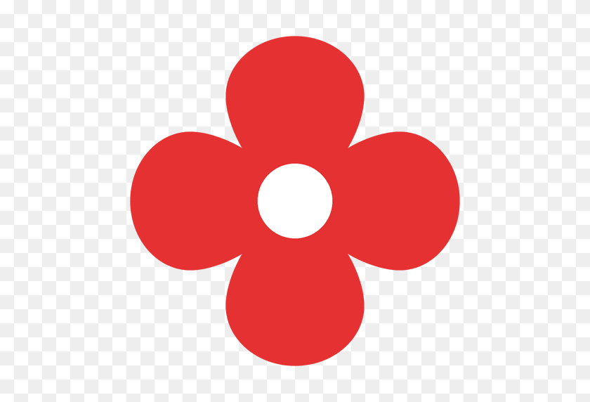 512x512 Значок Красный Цветок - Цветы Прозрачный Png