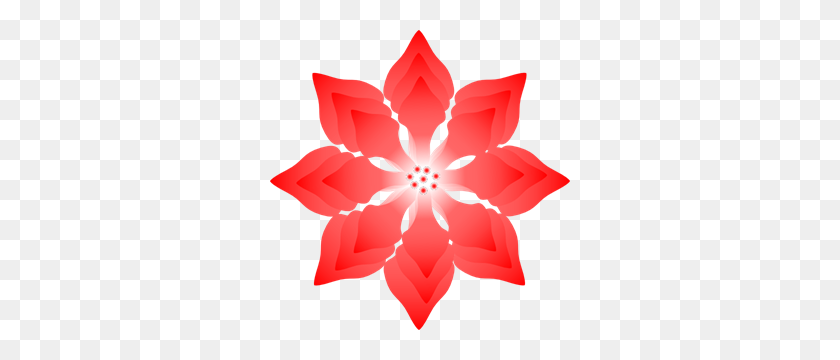 300x300 Red Flower Png Clip Arts For Web - Poinsettia Clipart Black And White Free