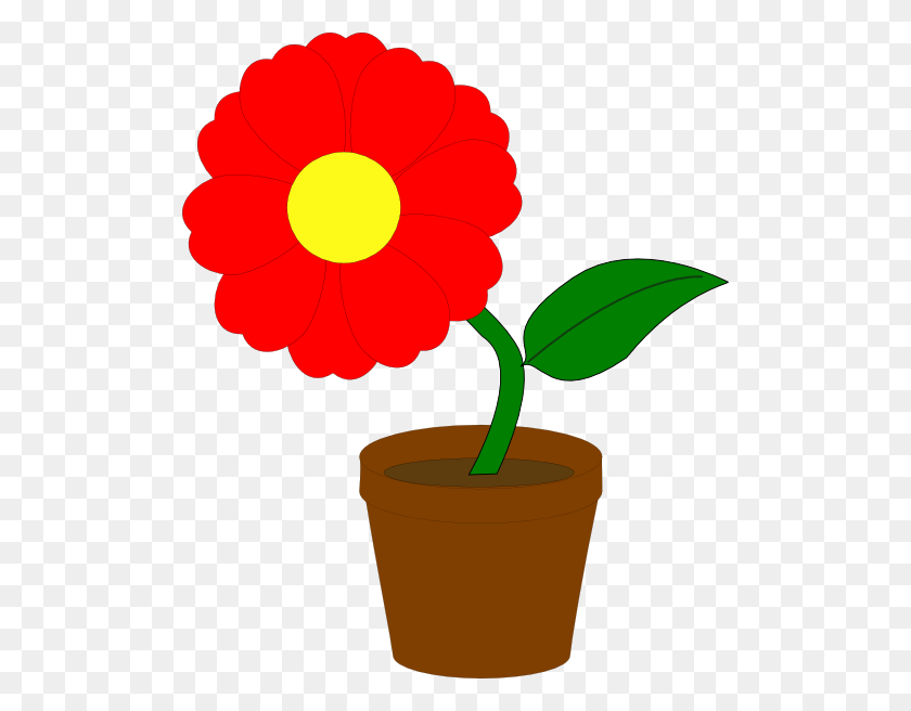504x596 Red Flower Png Clip Arts For Web - Zinnia Clipart
