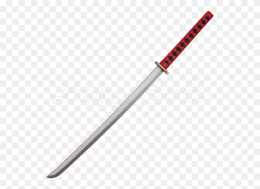 550x550 Red Foam Samurai Katana - Samurai Sword PNG