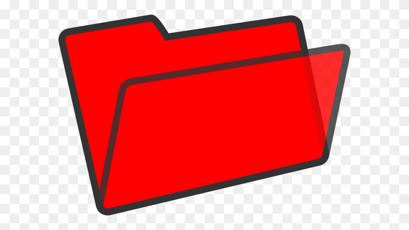 600x414 Red Folder Clip Art - Clipart Folder