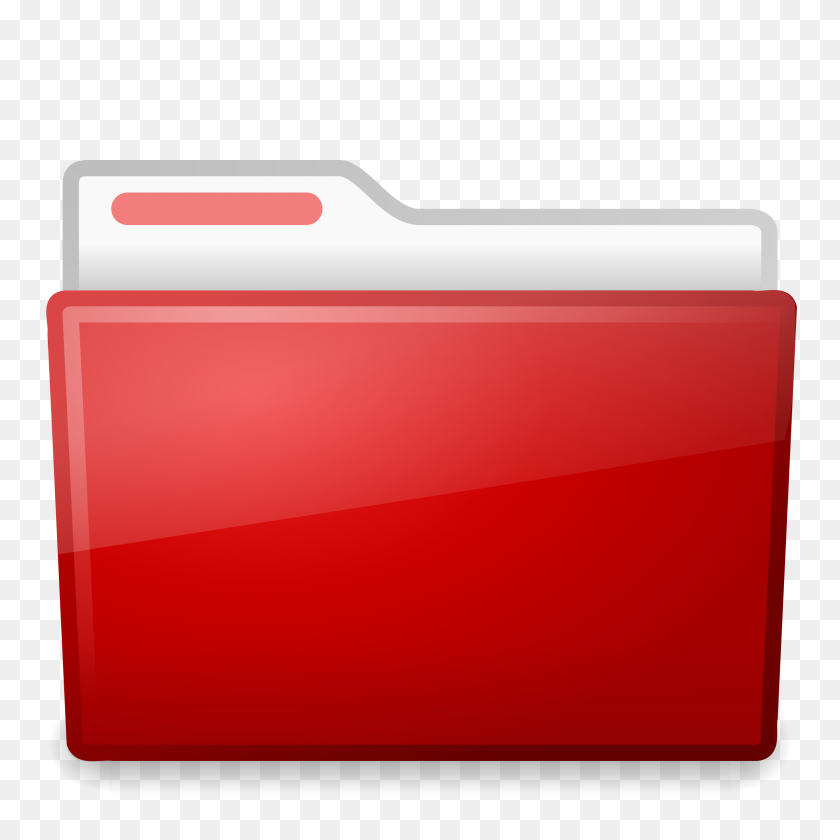 2400x2400 Red Folder Vector Clipart Image - File Folder Clip Art