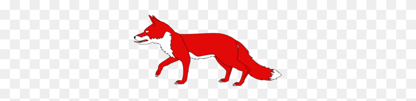 299x145 Red Fox Clip Art - Red Fox Clipart