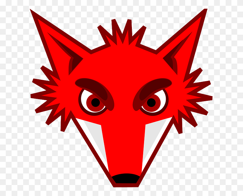 640x618 Red Fox Clipart Easy - Red Nose Clipart