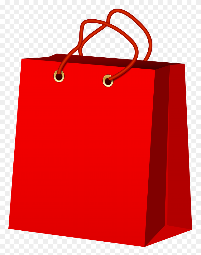 6191x8000 Red Gift Bag Png Clip Art - Shoulder Clipart