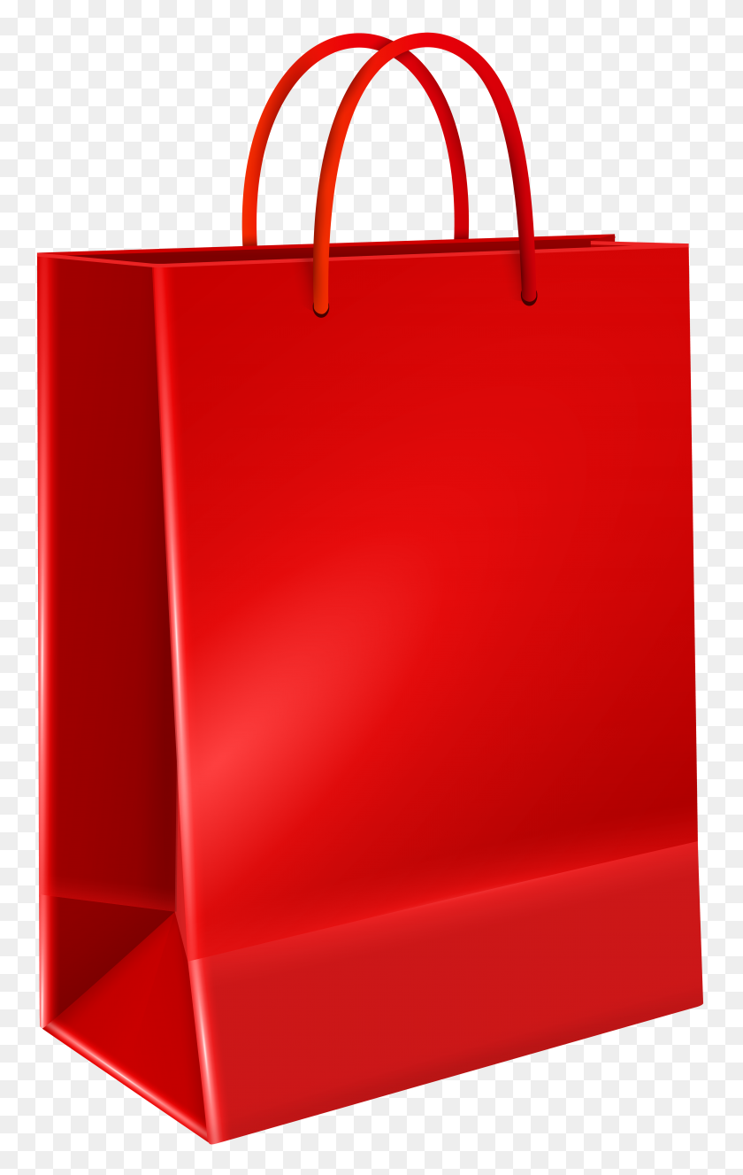4922x8000 Red Gift Bag Png Clip Art - Beach Bag Clipart