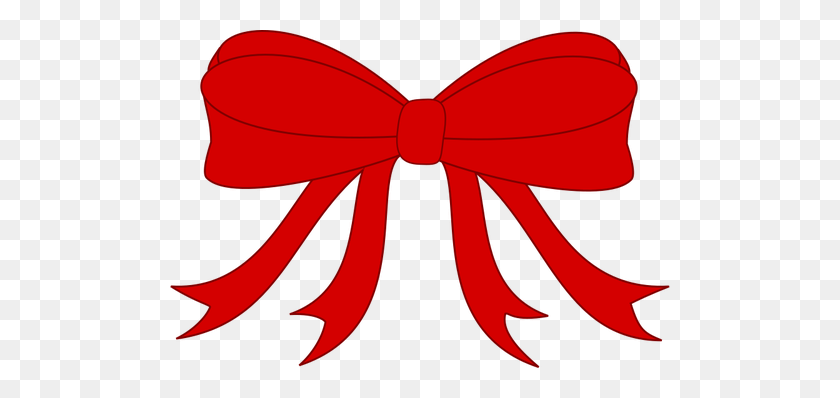 500x338 Red Gift Bow - Red Gift Bow Clipart