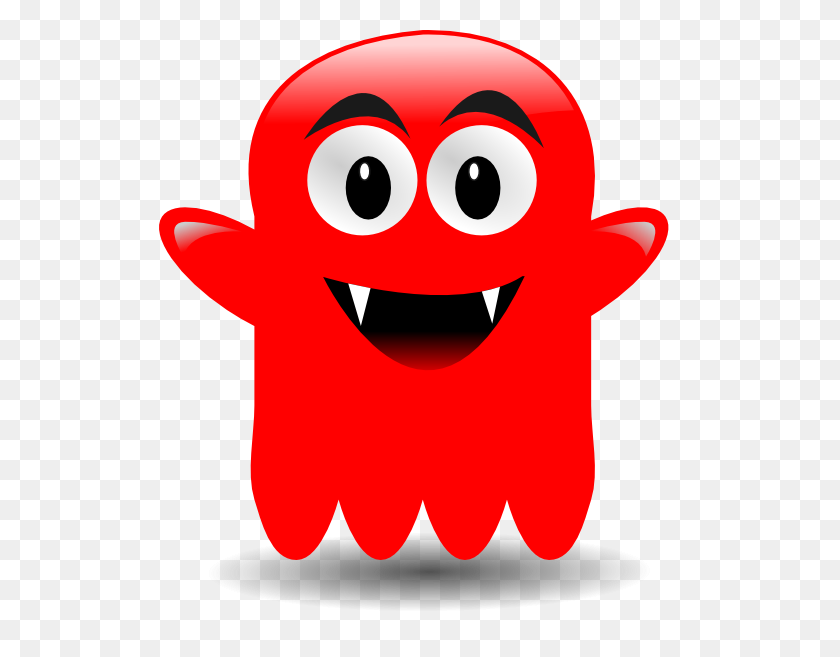 522x597 Red Glossy Ghost Clip Art - Ghost Clipart Images