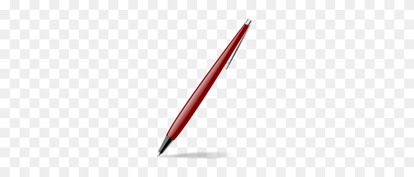 219x300 Red Glossy Pen Png Clip Arts For Web - Red Pen PNG