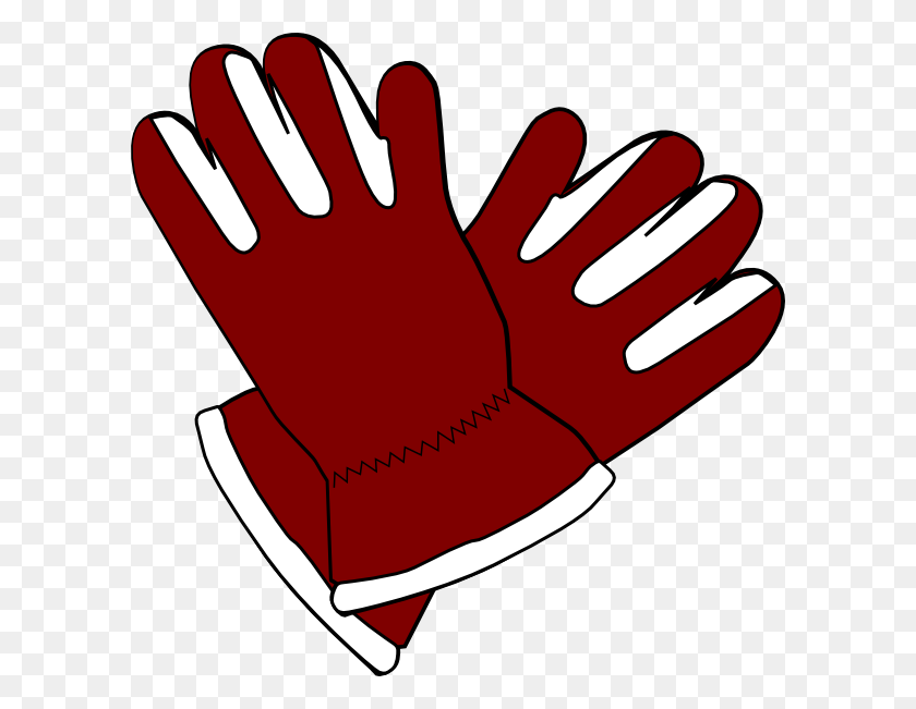 600x591 Red Gloves Clip Art - Winter Gear Clipart