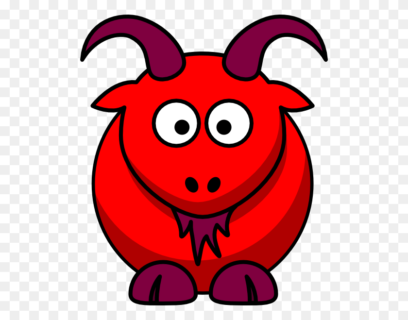 510x599 Red Goat Png, Clip Art For Web - Goat Clipart PNG