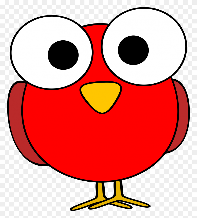1843x2055 Red Googley Eye Bird Icons Png - Red Bird PNG