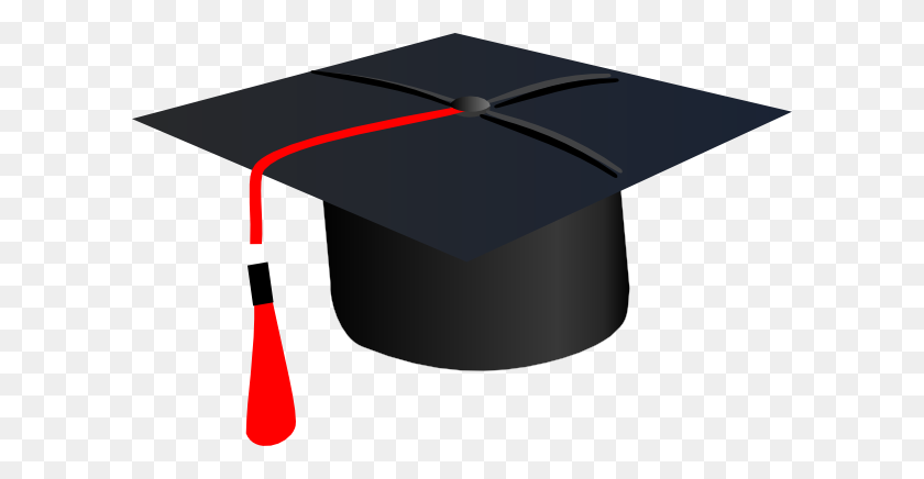 600x376 Red Grad Cap Clip Art - Graduation Cap And Diploma Clipart