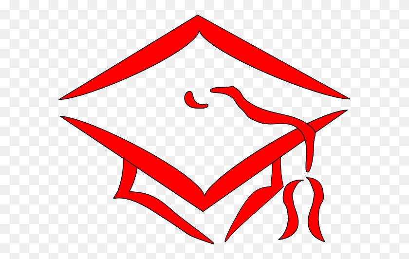 600x472 Red Graduation Cap Clip Art - Red Graduation Cap Clipart