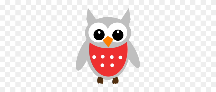 249x298 Red Gray Owl Clip Art At Clipartimage - Girl Owl Clipart
