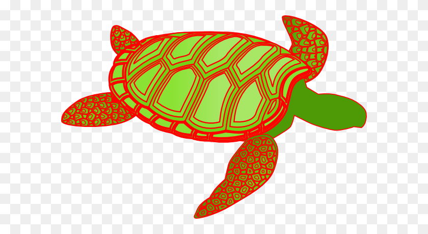 600x399 Red Green Turtle Png Clip Arts For Web - Sea Turtle Clipart PNG