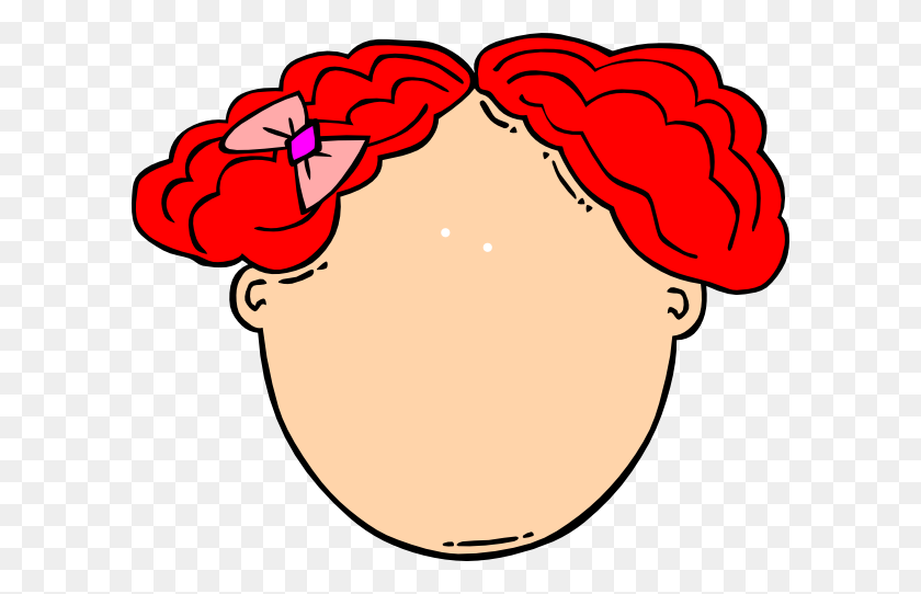 600x482 Red Hair Girl Blank Face Clip Art - Red Hair Clipart