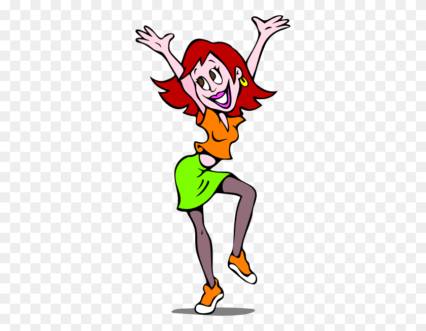306x594 Red Haired Girl Clip Art - Anime Girl Clipart