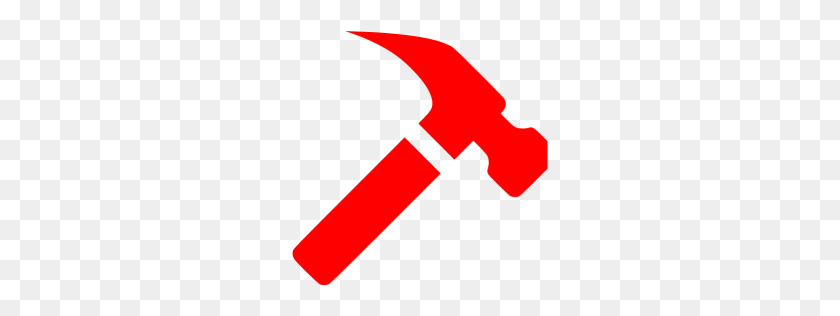 256x256 Red Hammer Icon - Hammer PNG