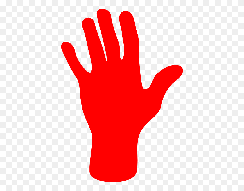 420x599 Red Handprint Png Png Image - Handprint PNG