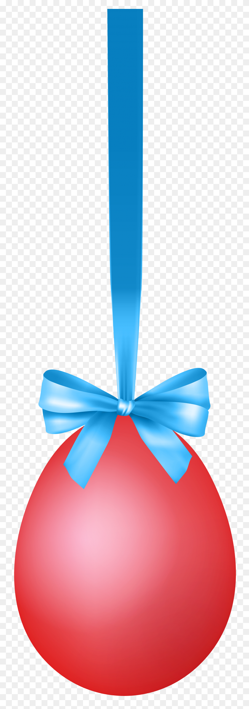 2677x8000 Red Hanging Easter Egg With Bow Transparent Clip Art Image - Hanging Banner Clipart